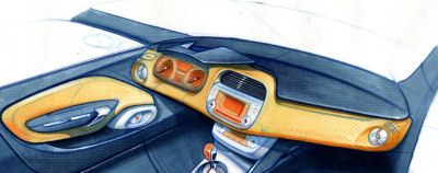 
Quelques dessins d'artiste de la Fiat Bravo de 2007.
 